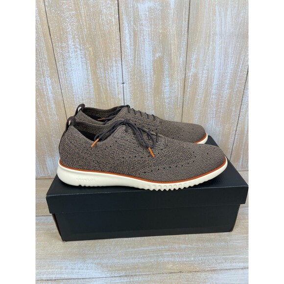 Cole Haan Mens ZeroGrand Stitchlite Oxford Shoes Knit Brown Size 13M NEW main image 5